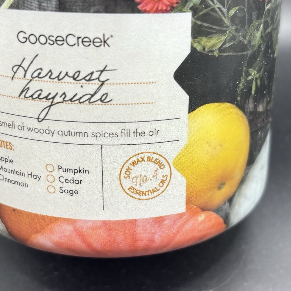 Goose Creek Harvest Hayride 3 Wick Jar Candle 14.5 oz Fall Pumpkin Apple Spices - Picture 4 of 14